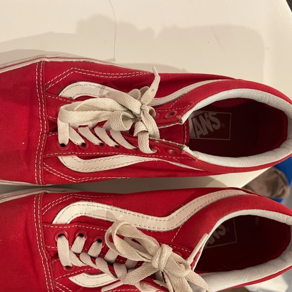 Lightly Used Red Old School Vans - Picture 4 of 7